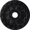 Ekena Millwork Spring Leaf Ceiling Medallion (Canopies up to 5 5/8"), 19 7/8"OD x 3 5/8"ID x 1 1/4"P, Steel Gray CM19SPSGS - alternate 1